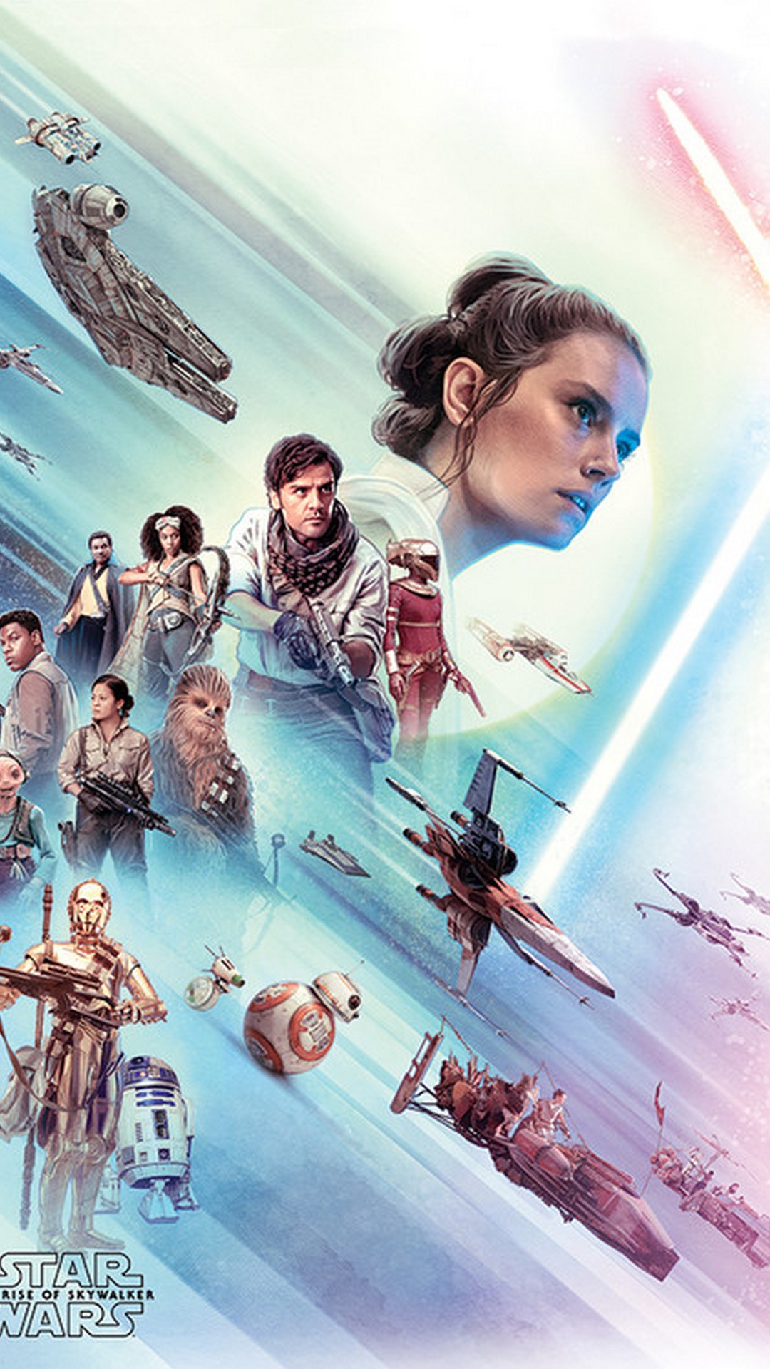 Star Wars The Rise of Skywalker Movie Poster with high-resolution 1080x1920 pixel. You can use this poster wallpaper for your Desktop Computers, Mac Screensavers, Windows Backgrounds, iPhone Wallpapers, Tablet or Android Lock screen and another Mobile device